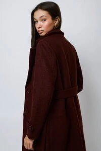 Casaco Sobretudo Lã Batida Trench Coat