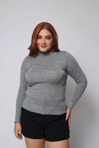 Blusa Gola Alta Básica Cacharrel Tricot