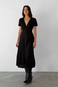 Vestido Ruby Midi Linho Amarração