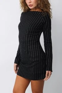 Vestido Amanda Risca de Giz Linho