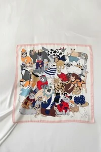 Lenço Multi Gatinhos Cetim