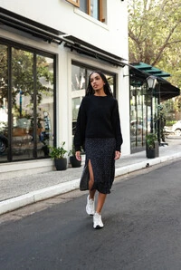 Blusão Tricot Mousse Manga Oversized