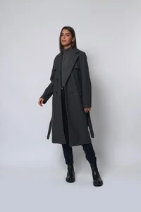 Casaco Sobretudo Lã Batida Trench Coat