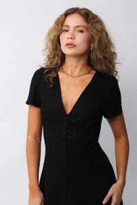 Vestido Ruby Mídi Linho Amarração