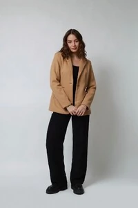 Blazer Lã Batida Oversized Alfaiataria