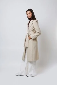 Casaco Sobretudo Lã Batida Trench Coat