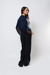 Blusão Xadrez Argyle Tricot Oversized