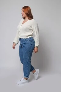 Calça Mom Jeans Fit
