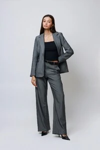 Blazer Chumbo Mescla Oversized Alfaiataria