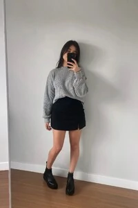 Blusão Tricot Mousse Manga Oversized