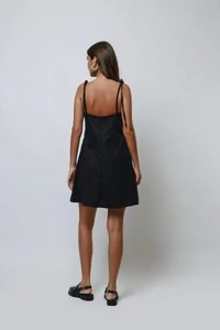 Vestido Laços Curto Over Linho