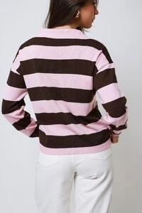 Blusa Angel Listrada Tricot Manga longa Polo