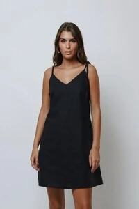 Vestido Laços Curto Over Linho