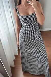 Vestido Anna Longo Decote Quadrado