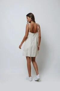 Vestido Laços Curto Over Linho
