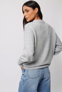 Blusão Mescla Londres Tricot Oversized
