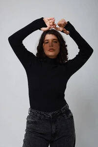 Blusa Manga Dedinho Cacharrel Tricot Modal