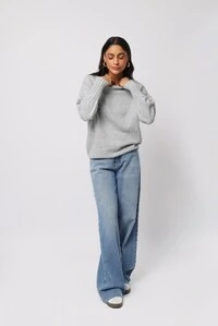 Blusão Mescla Londres Tricot Oversized