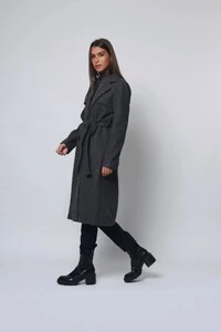 Casaco Sobretudo Lã Batida Trench Coat