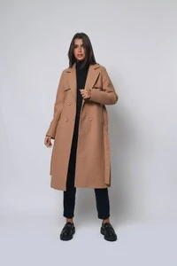 Casaco Sobretudo Lã Batida Trench Coat