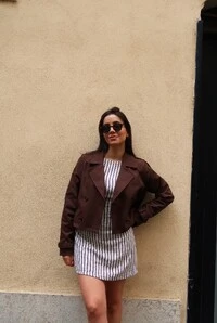 Jaqueta Trench Coat Curta Alfaiataria