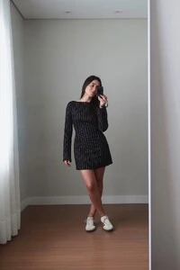 Vestido Amanda Risca de Giz Linho