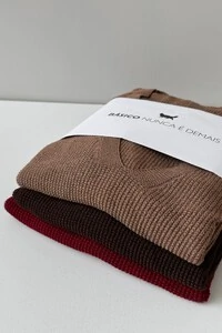 Blusa Texturizada Tricot Decote V