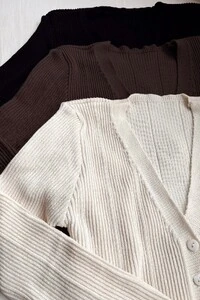 Vestido Manga Longa Botões Midi Tricot