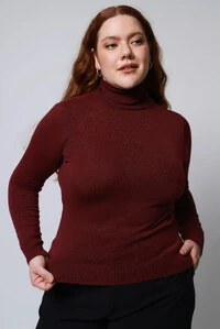 Blusa Gola Alta Básica Cacharrel Tricot