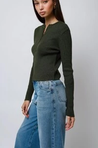 Blusa Amore Botões Tricot Manga Longa