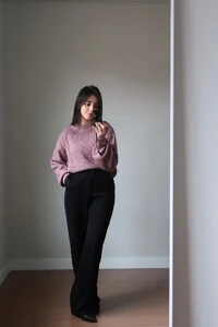 Blusão Tricot Mousse Manga Oversized