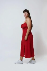 Vestido Vênus Midi Fenda