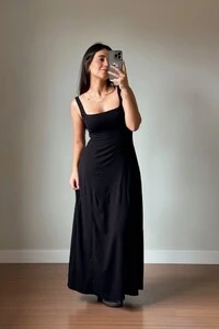 Vestido Anna Longo Decote Quadrado