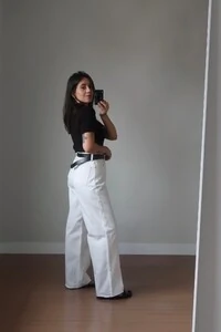 Calça Jeans Pantalona Marmorizada