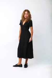 Vestido Ruby Mídi Linho Amarração