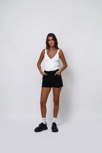 Short Jeans Classic a Fio Preto