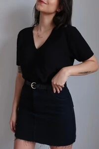 Blusa Texturizada Tricot Decote V
