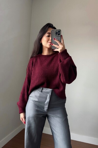 FotoBlusão Tricot Mousse Manga Oversized
