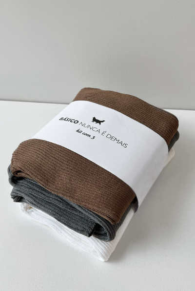 Kit com 3 | Blusa Manga Dedinho