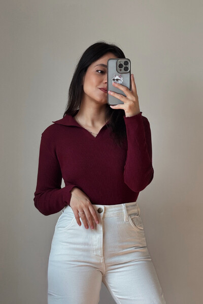 Foto Blusa Polo Tricot Modal Manga longa