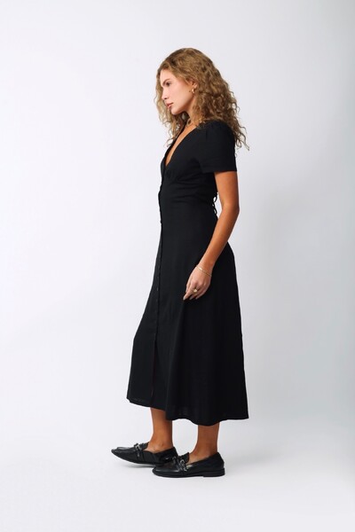 FotoVestido Ruby Mídi Linho Amarração