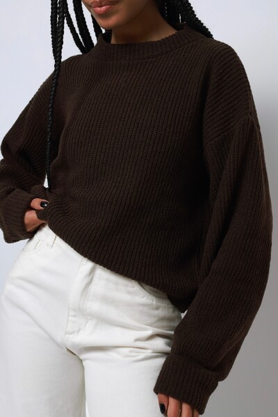 Foto Blusão Tricot Mousse Manga Oversized