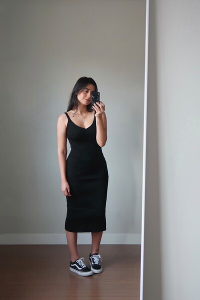 FotoVestido Alcinha Midi Tricot