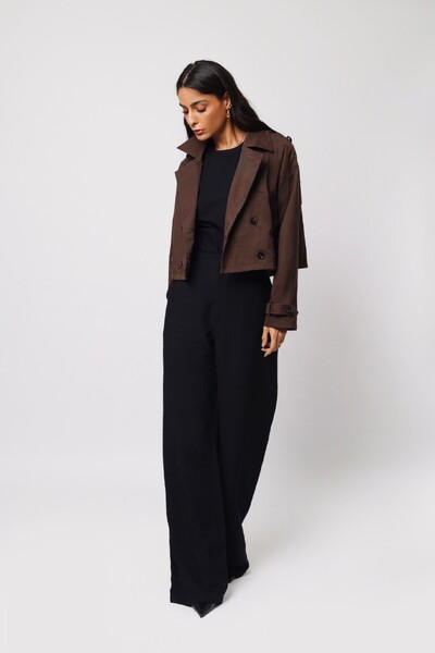 Foto Jaqueta Trench Coat Curta Alfaiataria