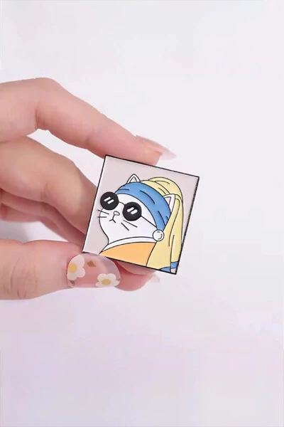 FotoBroche Pin Gatinho Esmaltado
