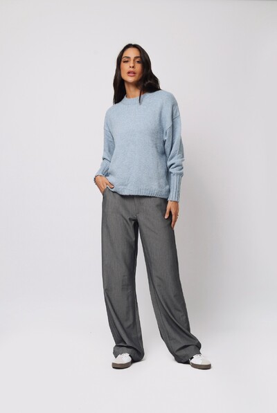 Foto Blusão Mescla Londres Tricot Oversized