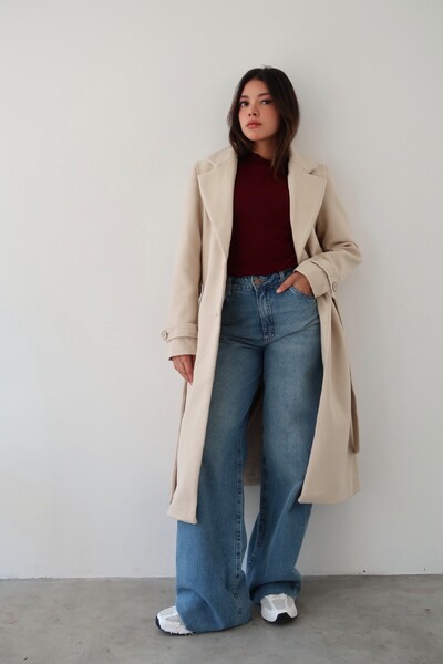 Foto Casaco Sobretudo Lã Batida Trench Coat