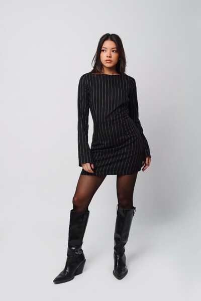 Foto Vestido Amanda Risca de Giz Linho