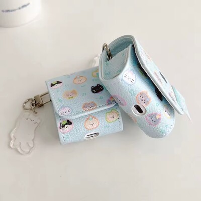FotoCase AirPods Gatos Chaveiro Azul