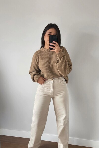 Foto Blusão Tricot Mousse Manga Oversized